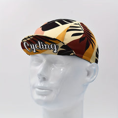 Men's Retro Leaf Pattern Cycling Cap Under Helmet Hat
