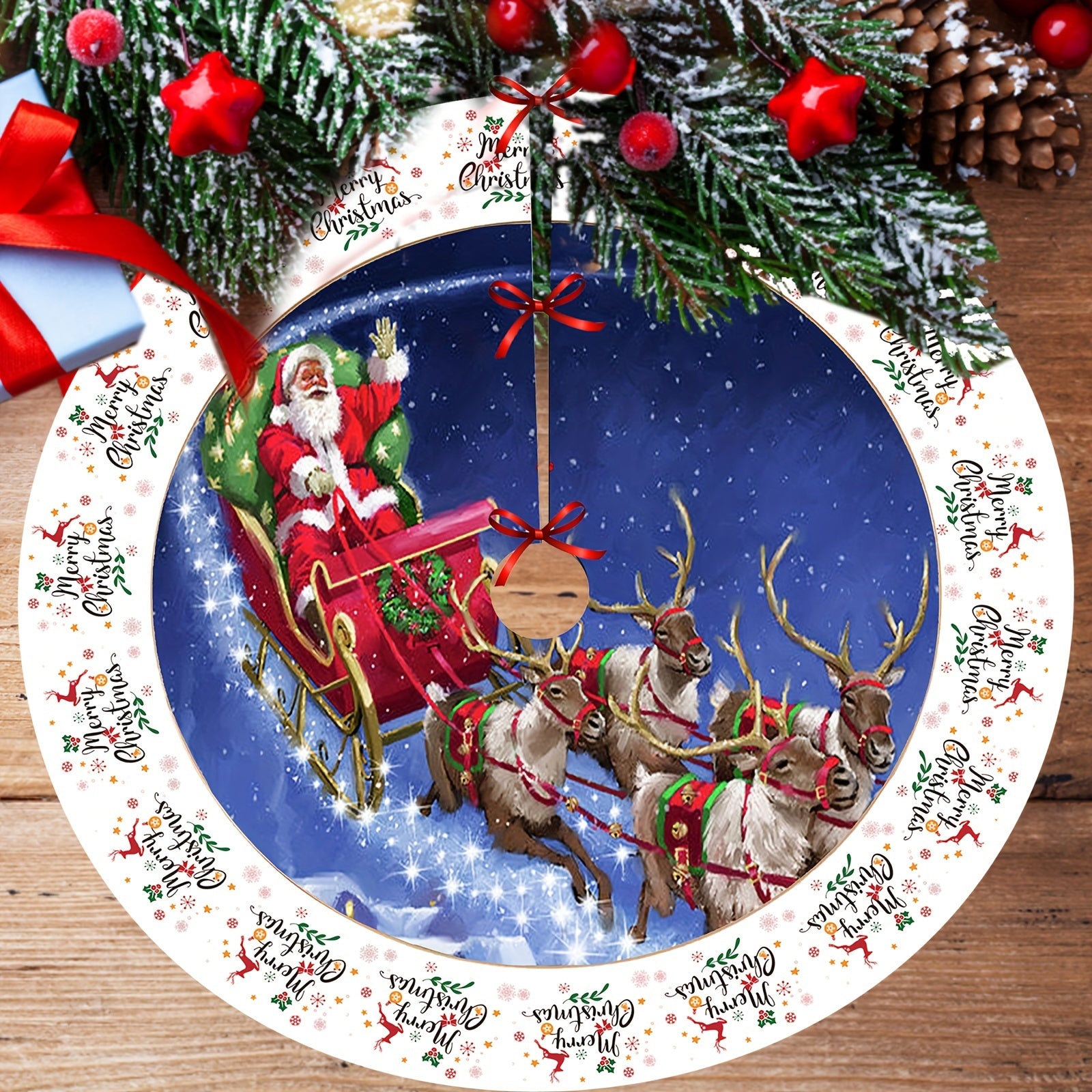 1pc Christmas Tree Skirts 121 92 Cm Christmas Tree Skirt Christmas Decorations
