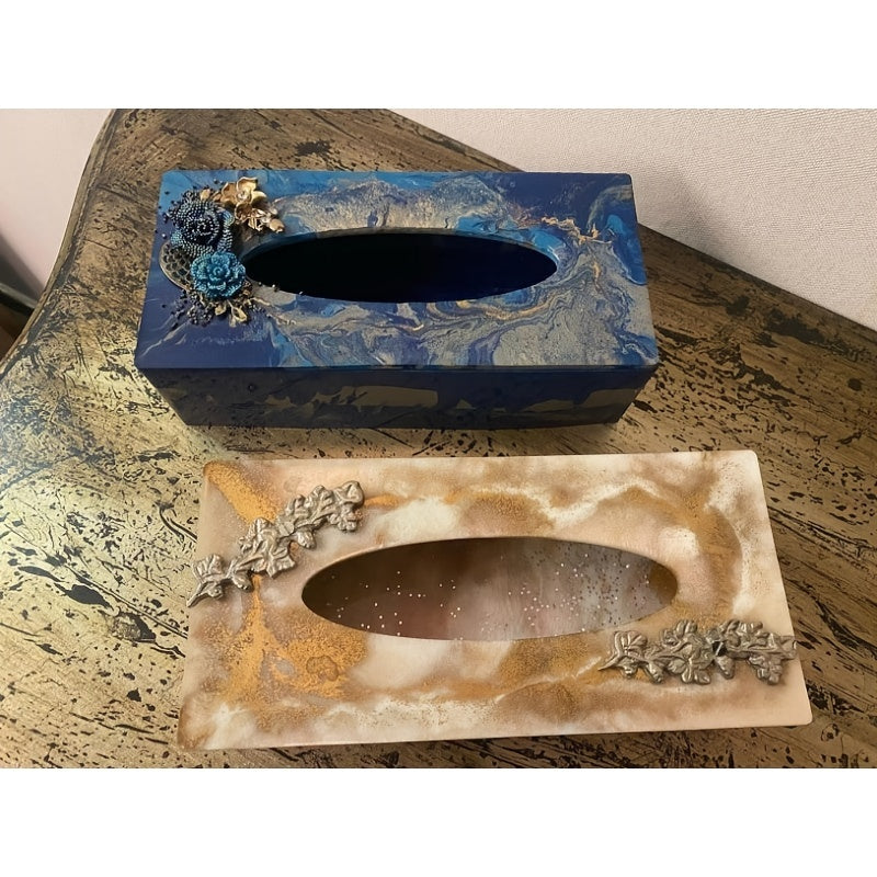 Silicone Tissue Box Resin Mold w/ Lid DIY Epoxy Resin Casting Mould