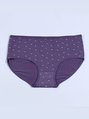 4 Pack Plus Size Floral Print Soft Briefs Set