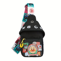 Anime Crossbody Bag Cartoon Pattern Chest Purse Girls Decorative Accessories