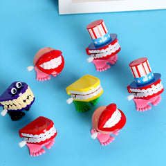 Jumping Teeth Wind Up Toy Fun Novelty Teeth Winding Eyes Jumping Toys