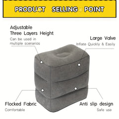 Adjustable Inflatable Travel Foot Rest with Storage Bag