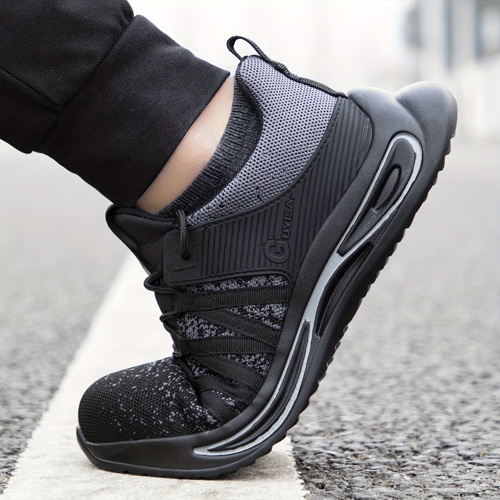 Men's Steel Toe Work Shoes Comfortable Sneakers Spring Summer