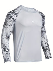 Men's Camo Sun Protection Hoodie Long Sleeve Quick Dry Top