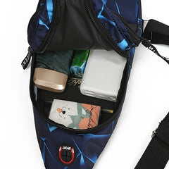 Geo Pattern Sling Bag Lightweight Crossbody Chest Purse