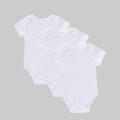 3pcs Newborn Short Sleeve Romper Cotton Bodysuit for Baby Boys Girls