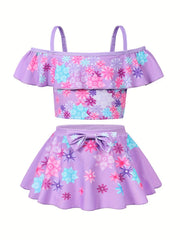 Toddler Girls Bikini Tankini Swimsuit Set Princess Cosplay Costume