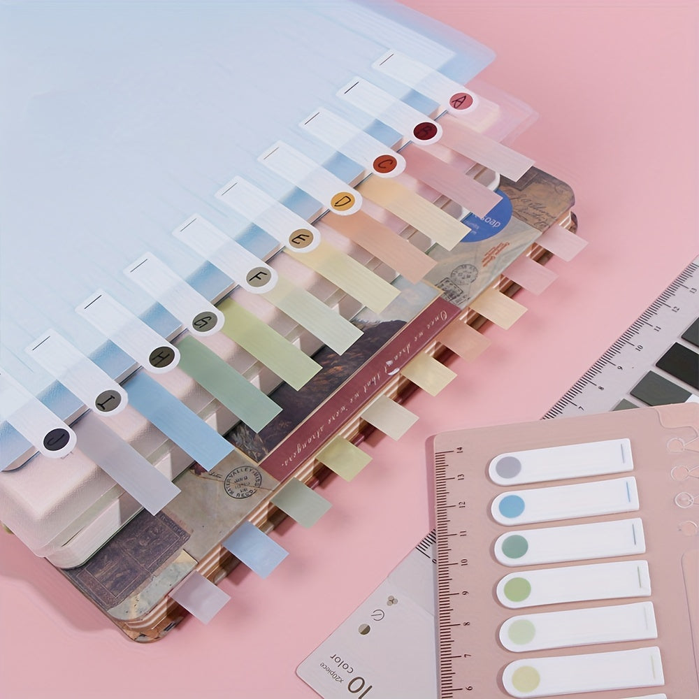 400 Colorful Sticky Index Tabs With Ruler