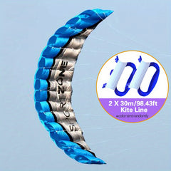 2.5m Parafoil Kite with Line Handle - Stunt Kite for Sports Beach