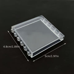 9pc Transparent Bricks Clear Panel City Building Blocks 1X6 Dot Decor Toys