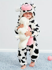 Kids Cow Hooded Onesie for Halloween Fun