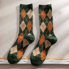 2 Pairs Girls Kids Crew Socks for Autumn Winter