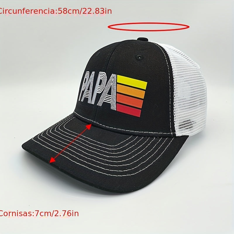 High PAPA Mesh Hat Unisex Adjustable Summer Print Baseball Cap