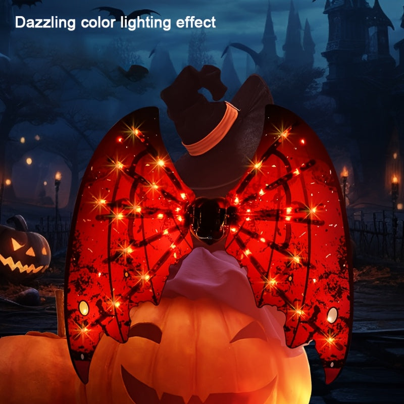 LED Glowing Wing Demon Angel Cosplay Prop Halloween Red Devil Wings