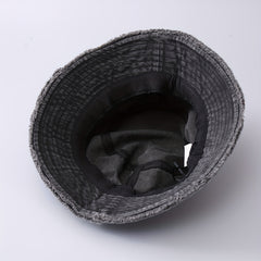 Men's Frayed Bucket Hat Fishing Sunshade Outdoor Hat