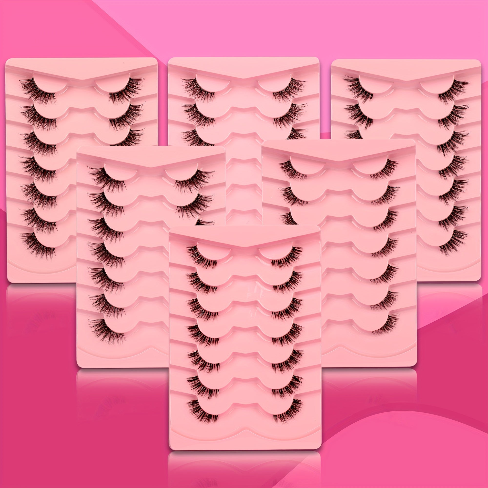 Cat Eyes Lashes Crisscross Half False Eyelashes Short Wispy Lashes