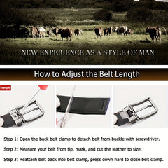 Men's PU Leather Business Belt for Jeans Pants
