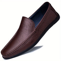 Men's Moc Toe Loafer Shoes Comfy Non slip Slip On Shoes