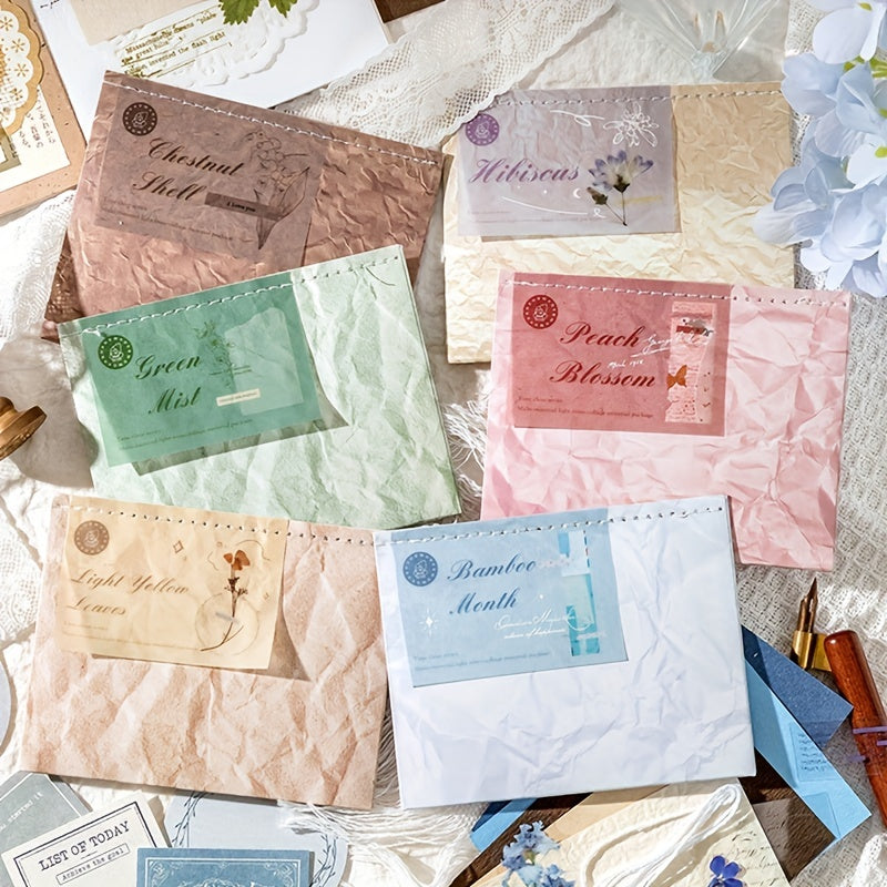 29pcs Paper Pet Stickers Flowers Vintage Non Adhesive Material Collage Supplies