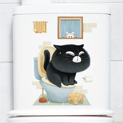 Cat Kitten Toilet Lid Sticker Home Decor