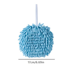 Thick Quick-dry Towel Ball for Bathroom with Hanging Loop