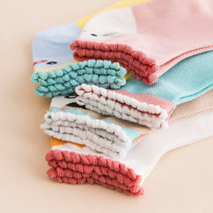 5pcs Girls Lace Small Animal Ankle Socks