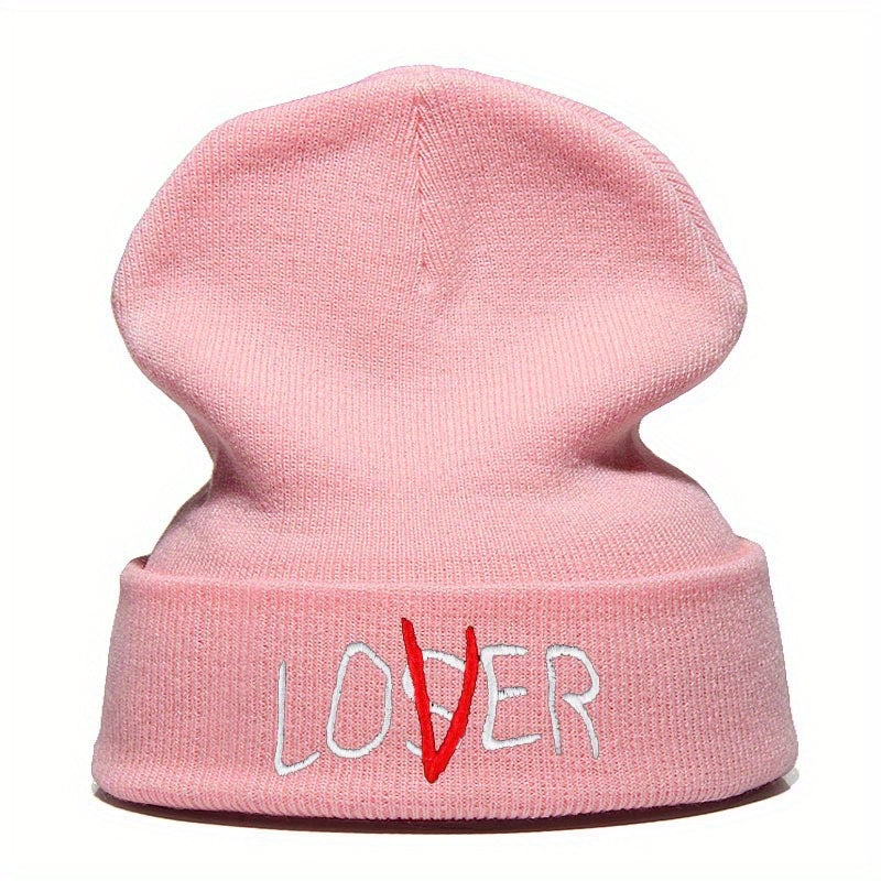 Unisex Couple Knit Hat LOSER Embroidery Skull Cap Warm Ski Hats
