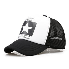 Five pointed Star Baseball Cap Sun Visor Mesh Cap
