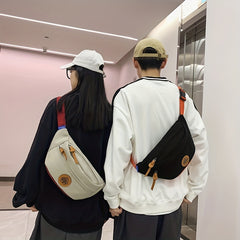 Casual Chest Bag Large Capacity Sports Waist Bag Couple Bag