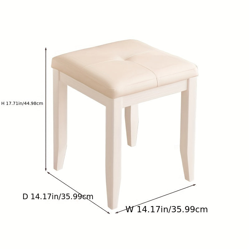 Modern Solid Wood Dressing Stool Makeup Chair
