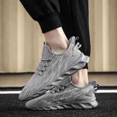 Men's Lace Up Running Sneakers Breathable Comfortable Casual Shoes