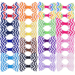 32pcs Children's Bow Hair Clips Mini Small Striped Webbing Hair Accessories