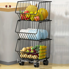 3 4 5 Layers Household Kitchen Storage Trolley