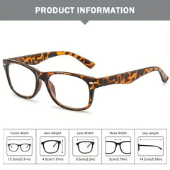 Men's Anti Light Round Frame Reading Glasses