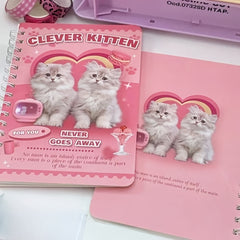 A5 50 Pages Little Animal Coil Notebook Puppy Niche Notepad Pink Kitten