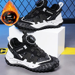 Kids Snow Shoes with Rotating Buckle Plush Lining
