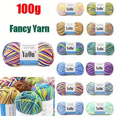 2 Soft Colorful Yarn 8 Ply 100g for Crocheting & Knitting