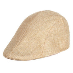 Unisex Linen Beret Hat Comfortable Breathable Peaked Cap