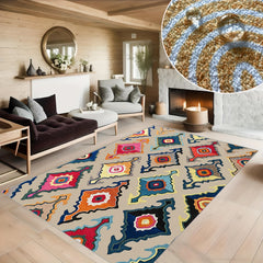 Fluffy Moroccan Carpet Floor Mat Soft Non Slip Area Rugs Living Room Bedroom