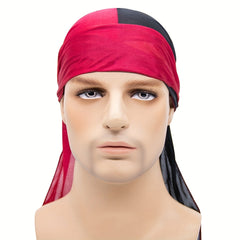 Silk Satin Braided Pirate Hat Long Tail Durag Turban