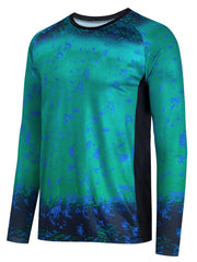Men's Tie Dye Long Sleeve Motorcycle T-shirt Quick Drying Outdoor Top