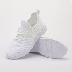Solid Mesh Athletic Running Shoes Soft Sole Lightweight Sneakers