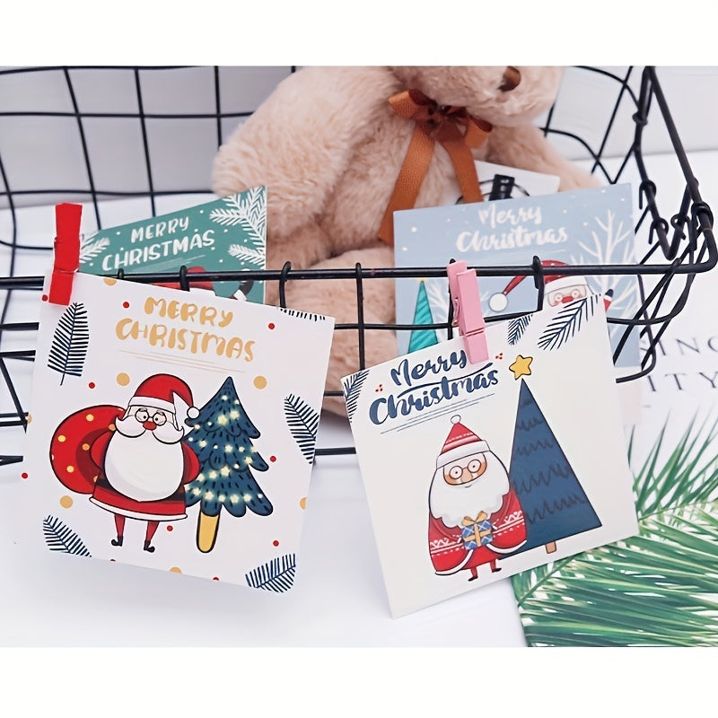 30 Pcs Christmas Greeting Card Mini Xmas Blessing Card Year Gift Postcard