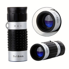 7X18 Mini Monocular Waterproof Coated Lenses for Birdwatching Hiking