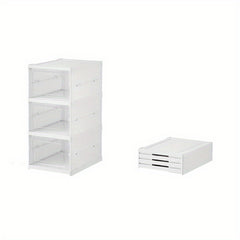 Folding Shoe Box With Door Dustproof Shoes Storage Box Household Organizer