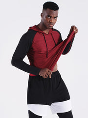 Men's Quick Dry Long Sleeve Hoodie for Training