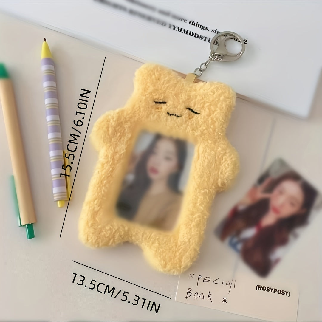 Cartoon Plush Photocard Holder ID Card Cover Protective Case