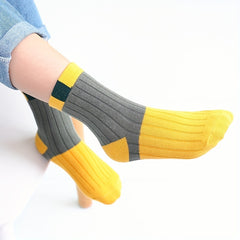 5 Pairs Boys Kids Crew Socks, Breathable & Comfy Children's Socks