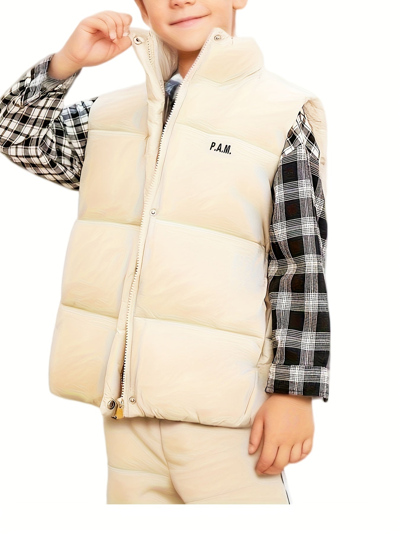 Sleeveless High Neck Jacket for Kids